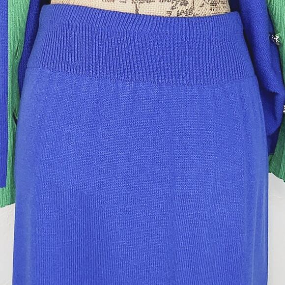 Vintage 80s Laura by Alyzia 2 Piece Cardigan and Skirt Set Size 10 Made in USA - Picture 8 of 15